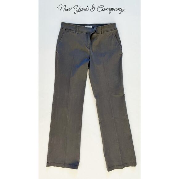 🆕New York & Company Gray Women Pant Slack Sz 6 Average NY&C Straight Leg NWT - Picture 1 of 7
